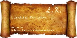 Linding Koridon névjegykártya
