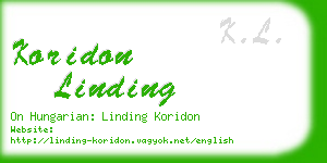 koridon linding business card